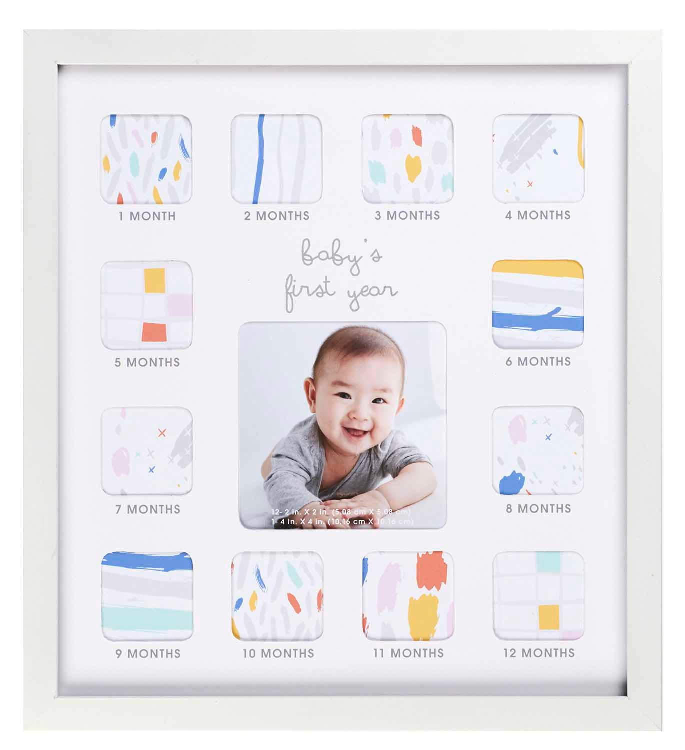C.R. Gibson cR gibson Babys First Year Photo Frame with Milestone Stickers, 12 x 1325