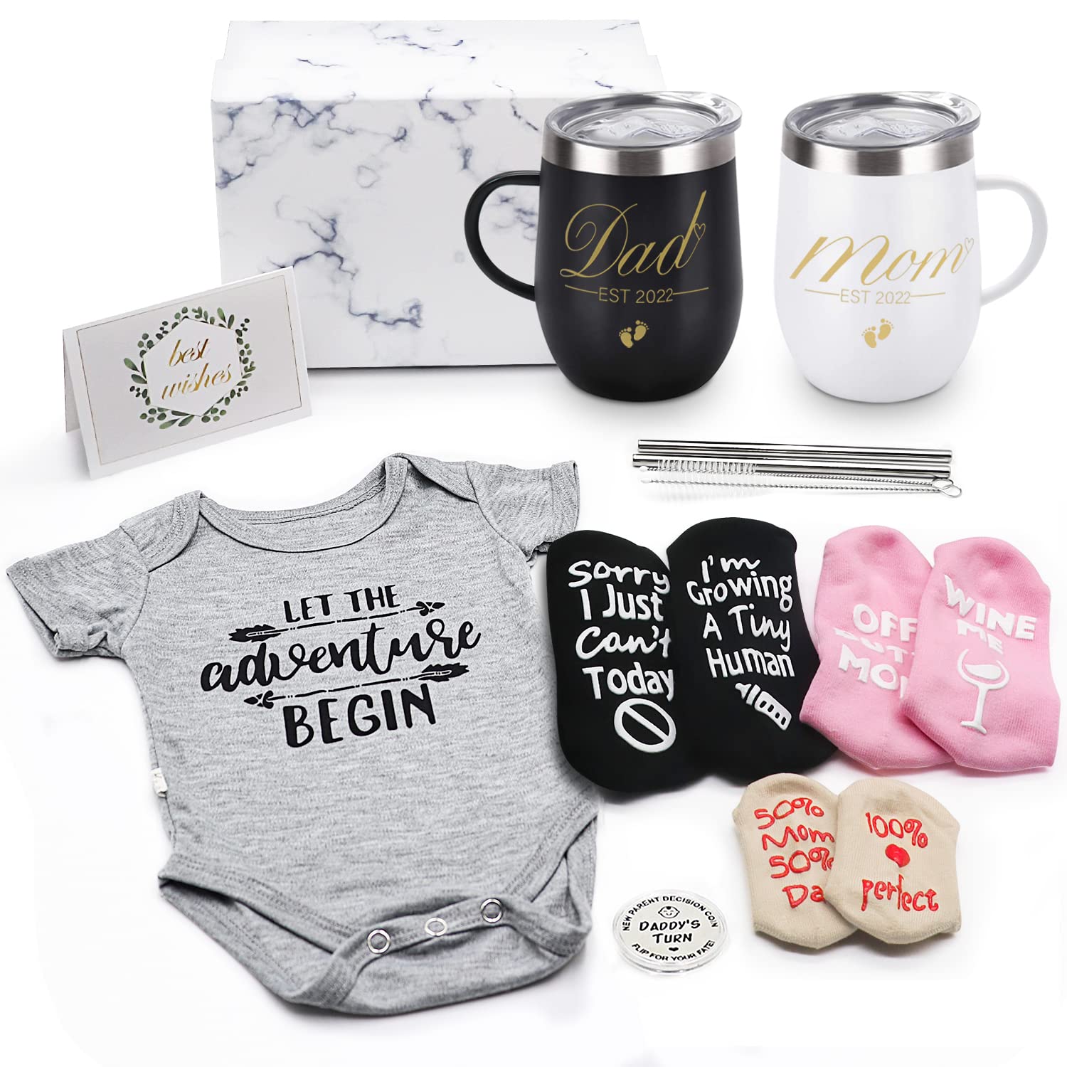 Dosuarue Pregnancy gifts for First Time, Daddy and Mommy Est