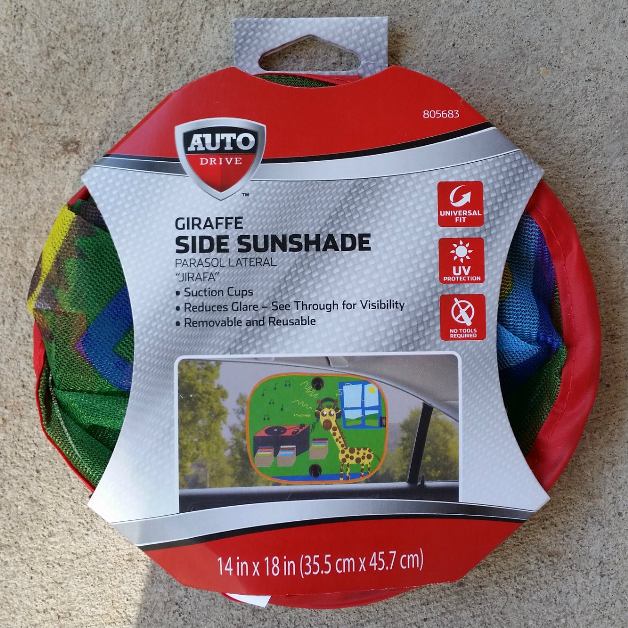 Drive Auto Products Auto Drive Giraffe Side Window Sunshade - Universal Fit
