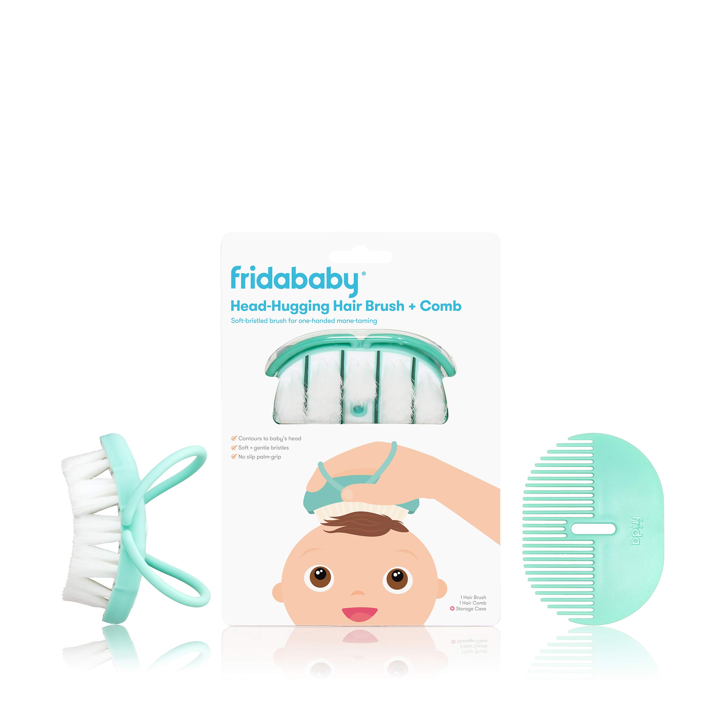 Frida Baby Infant Head-Hugging Baby Hairbrush and Comb Set