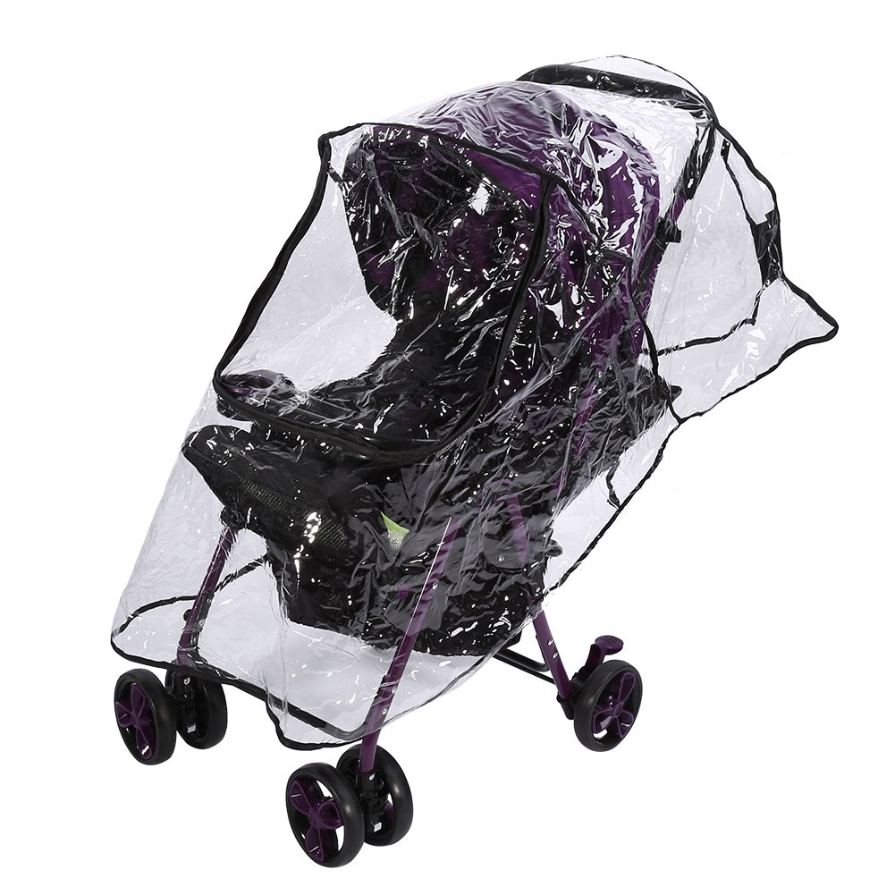 Hztyyier Stroller Rain cover Baby Stroller Rain cover, 1Pcs PVc Universal Waterproof Baby Stroller Rain cover Dust Wind Shield Pram Acces