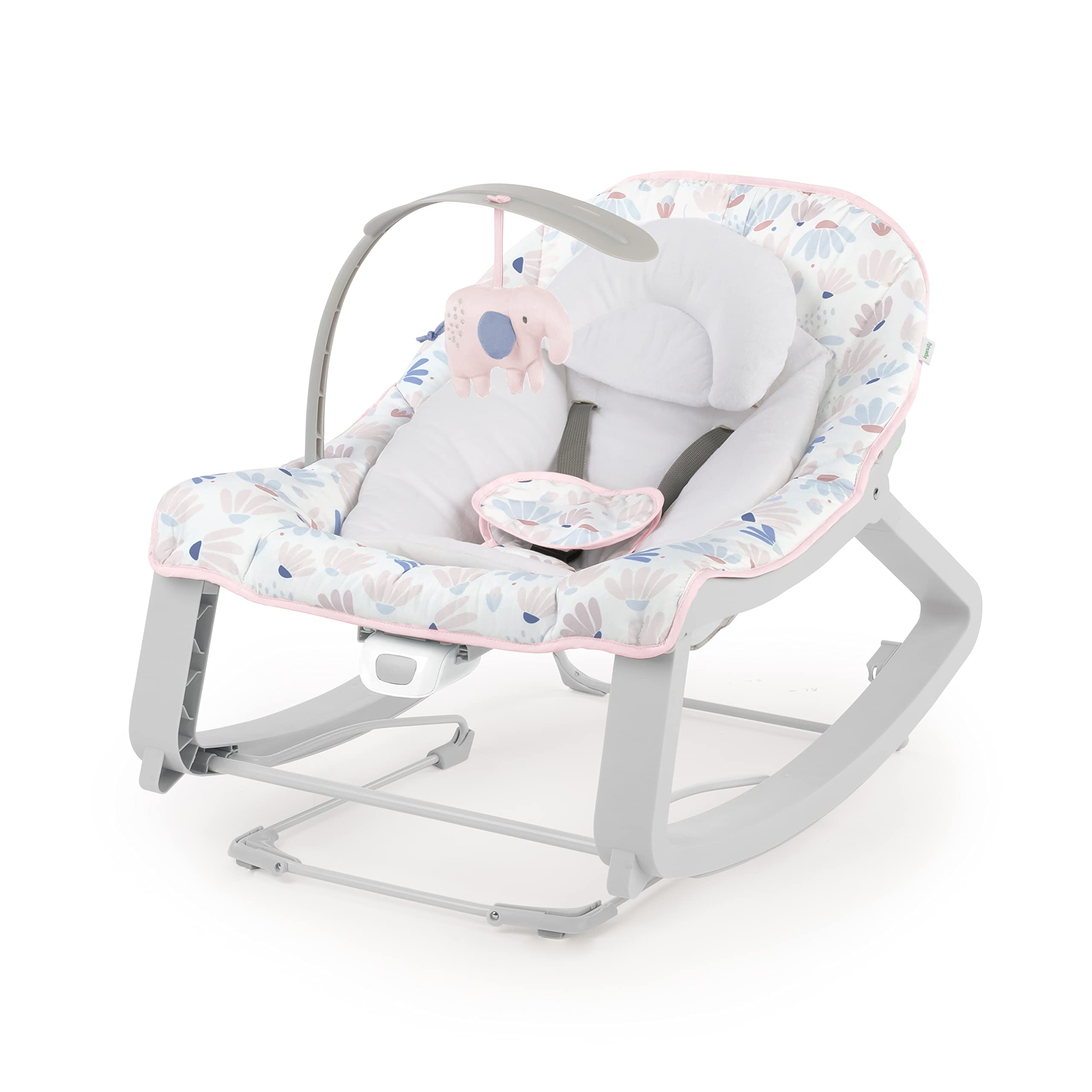 Ingenuity Keep cozy 3-in-1 grow with Me Vibrating Baby Bouncer Seat & Infant to Toddler Rocker - Burst (Pink), Newborn and up