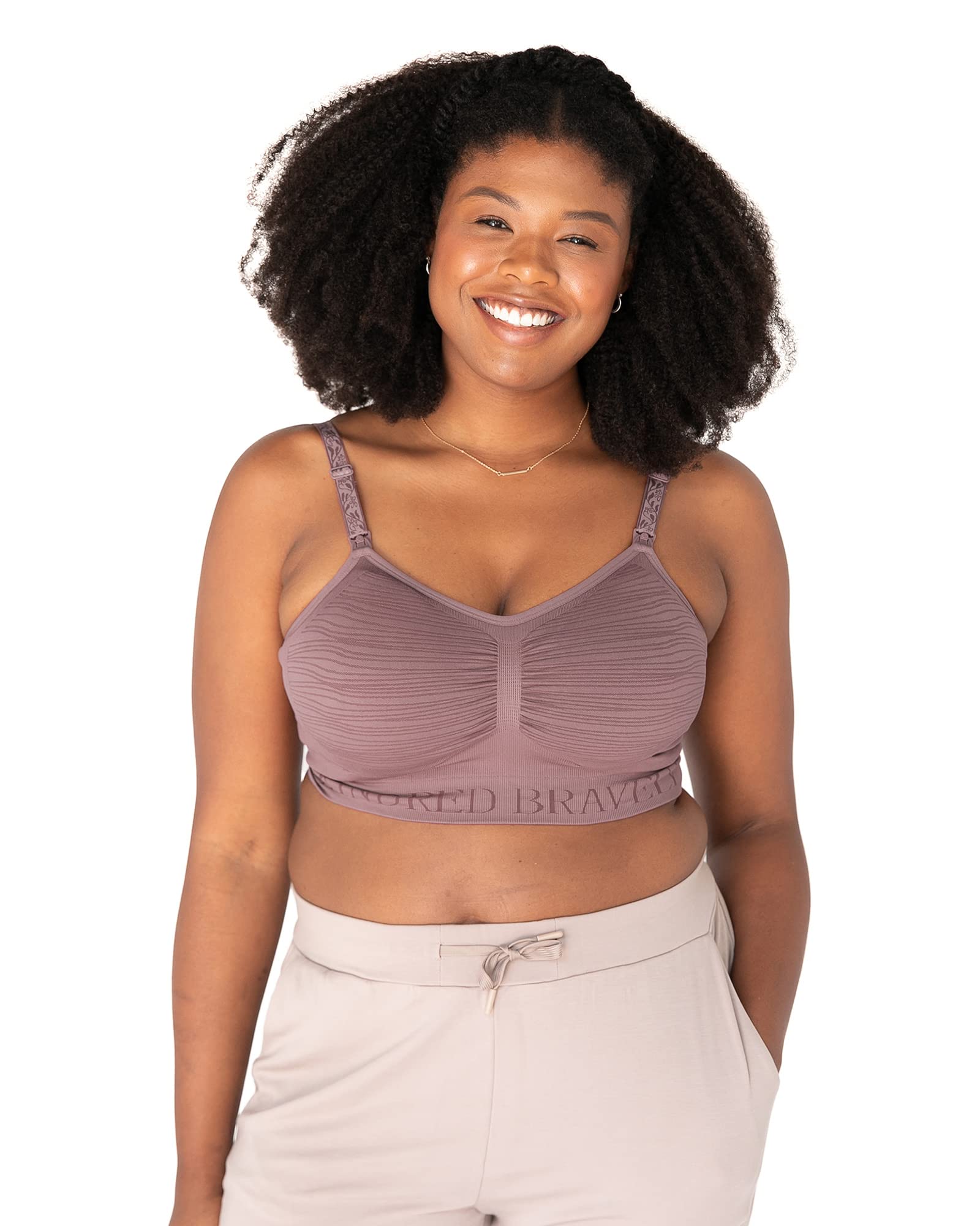 Kindred Bravely Sublime Hands Free Pumping Bra  Patented All-in-One Pumping & Nursing Bra with Easyclip (Twilight, Large)