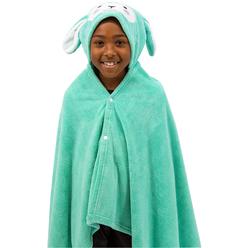 Mothera Large Hooded Bath Towel  coral Fleece Kids Bath Towels with Animal Hood  Hooded Towel for Kids  green