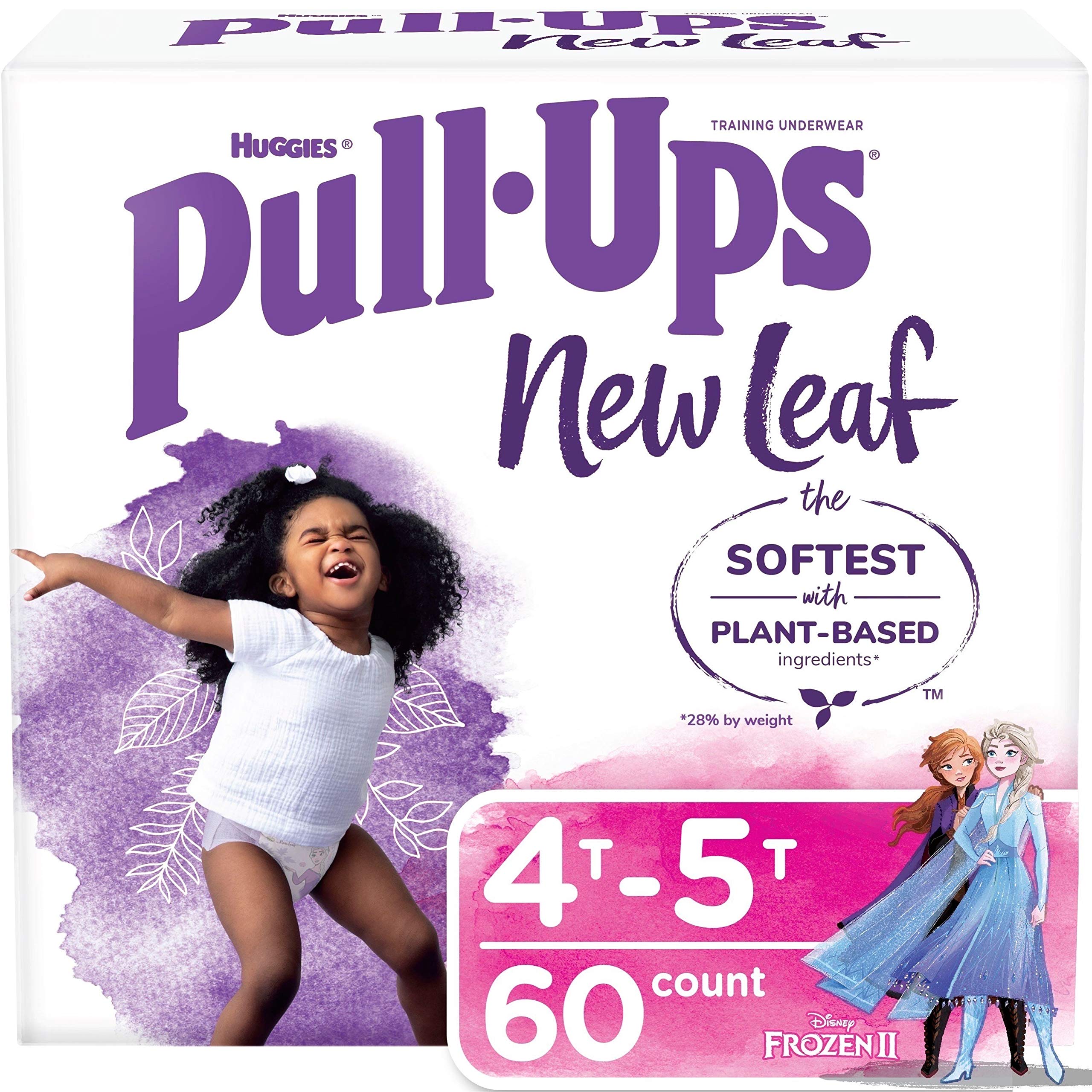 Pull-Ups New Leaf girls Disney Frozen Potty Training Pants Training  Underwear, 4T-5T, 60 ct