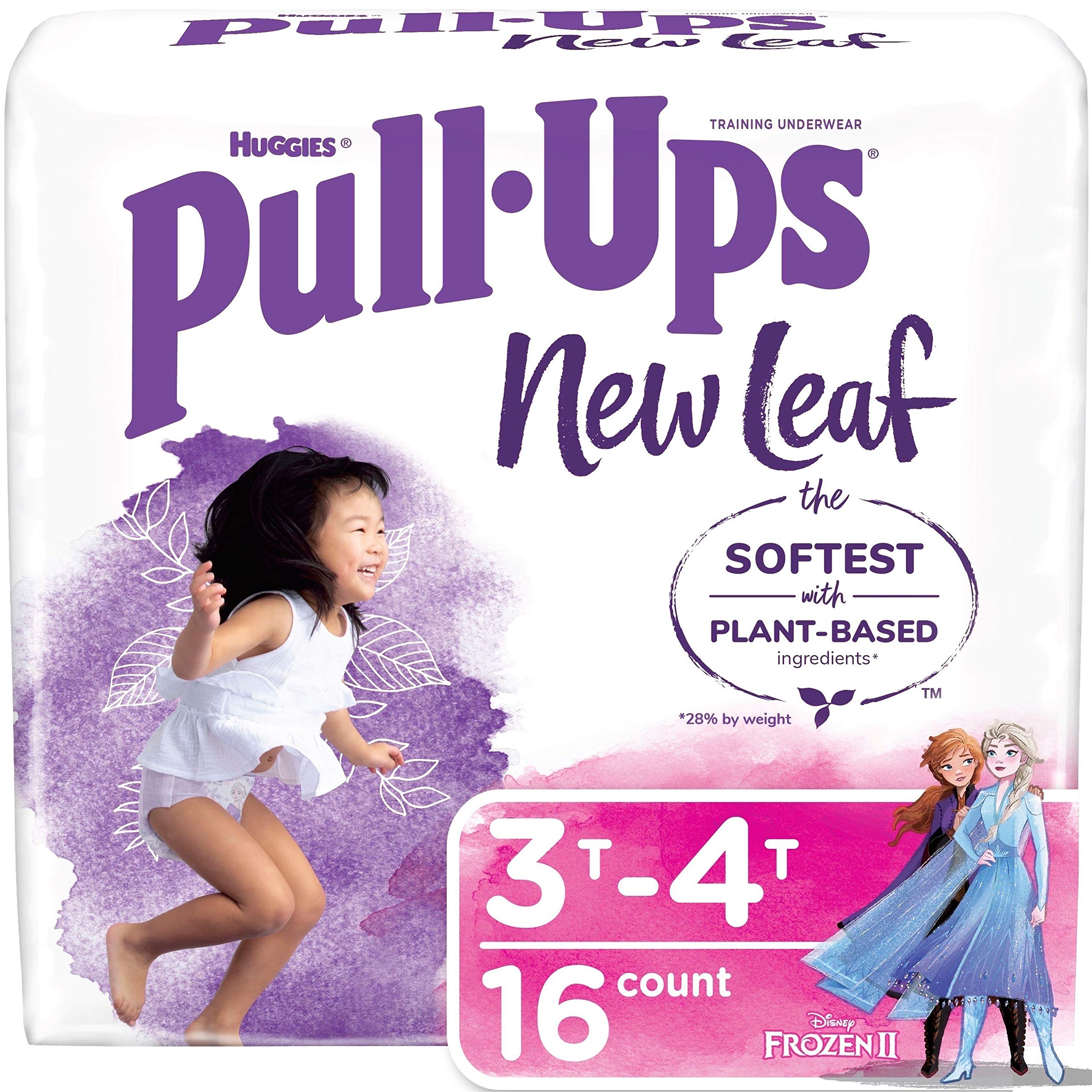 Pull-Ups New Leaf girls Disney Frozen Potty Training Pants Training Underwear, 3T-4T, 16 ct