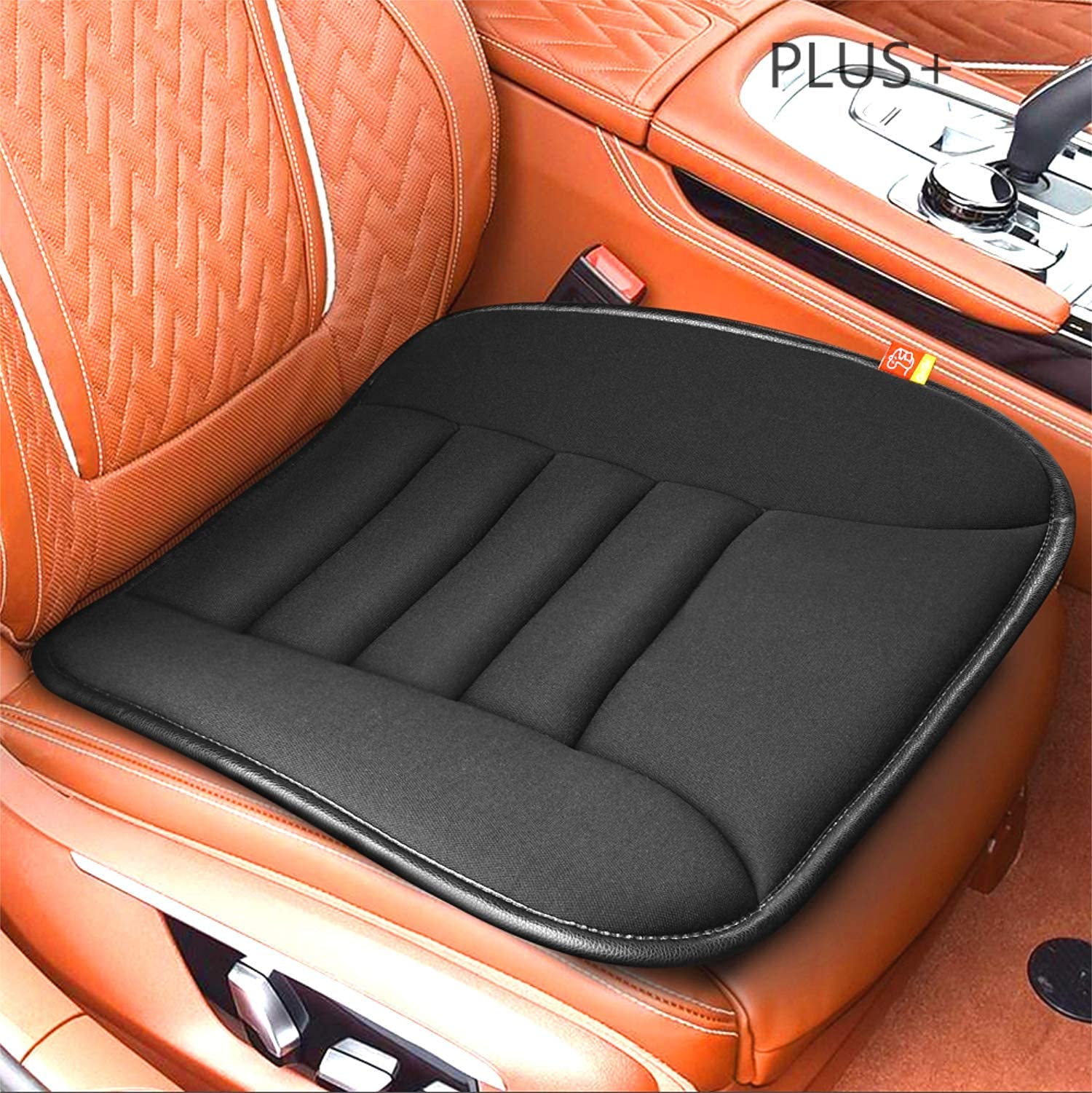 RaoRanDang car Seat cushion Pad for car Driver Seat Office chair Home Use  Memory Foam Seat cushion (Upgrade 5 cm, A Black)