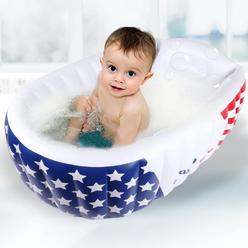 relaxing baby Inflatable Baby Bathtub, Newborn Baby Bathtub seat for Infant, Non-Slip Baby Pool for Sitting up, Portable Toddler