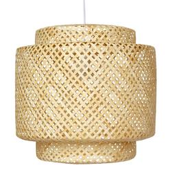 Aihomix DAcor Bamboo Pendant Light Fixtures, Natural Material Bamboo chandelier, Hand Woven Rattan Lantern Pendant Light for Kit