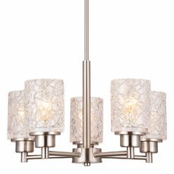 Alice House 181 Dining Room chandeliers , Brushed Nickel contemporary Light Fixture for Foyer, Entrance and Living Room AL9082-H