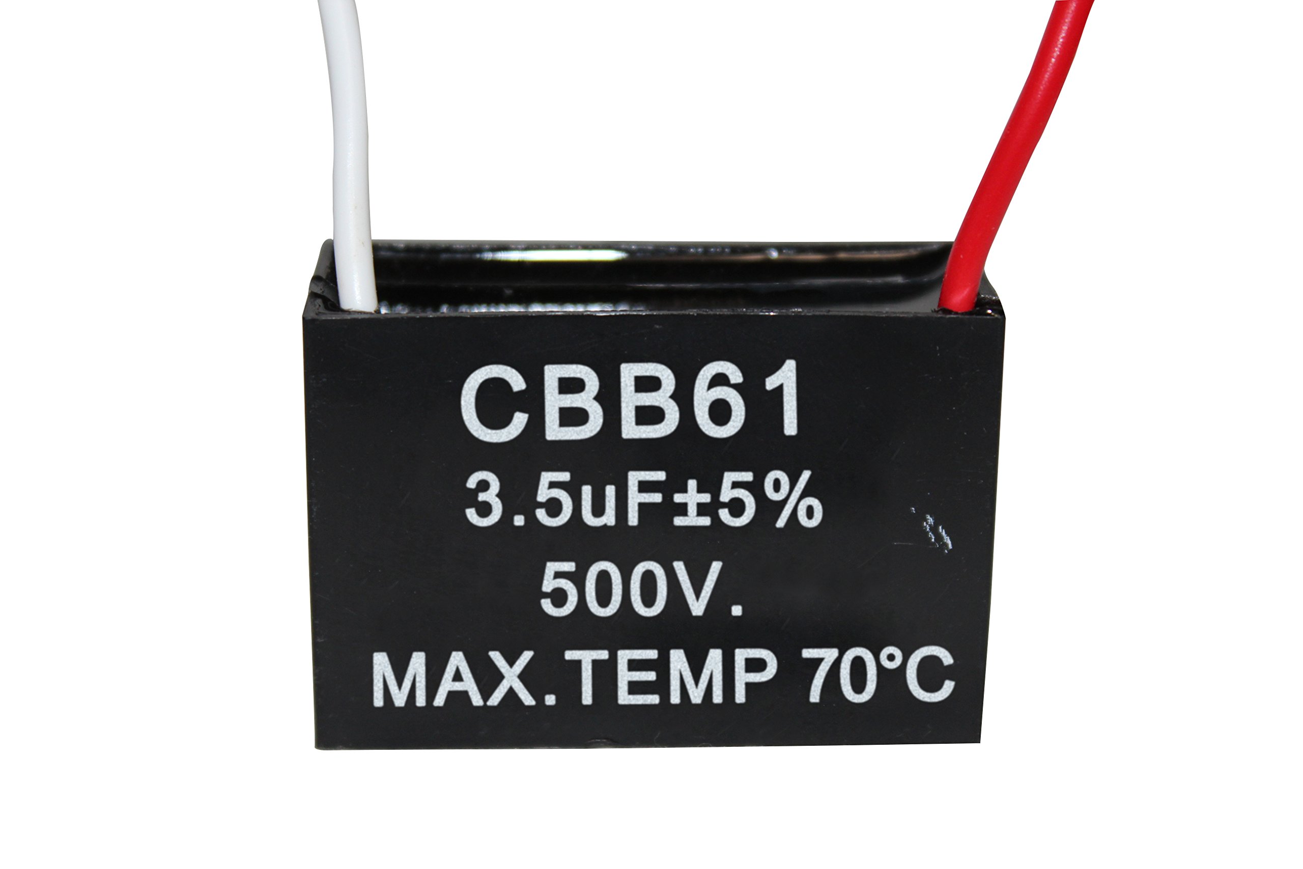 compStudio 1Pc 500V 35UF cBB61 Terminal ceiling Fan Motor Running Rectangle capacitor 2 wires