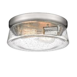 gOORAY Flush Mount Light Fixture, 12 inch close to ceiling Light Fixtures with Bushed Nickel Finish for Laundry Kitchen Bedroom