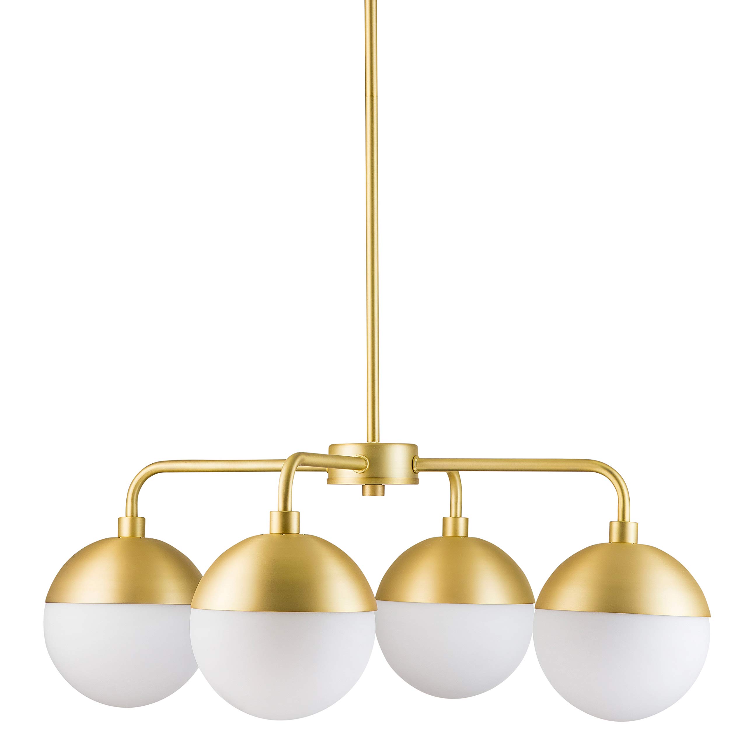 Linea di Liara Novara 4-Light gold chandeliers for Dining Room Light Fixture Over Table glass globe Kitchen Pendant Lighting Han