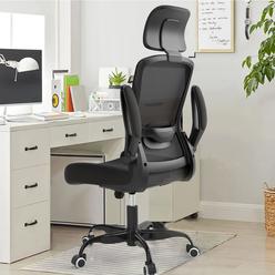 Mimoglad Ergonomic Office chair, Home Office Desk chair with Adjustable Headrest & Lumbar Support High Back Mesh computer chair with Thic