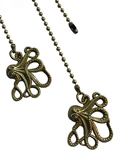 QiChi gold Bronze color Octopus Fan Light Pull chain Replacement Set 32mm