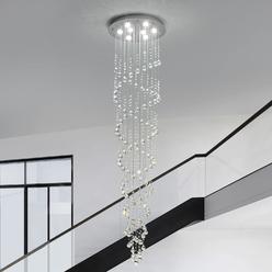 SM Saint Mossi Saint Mossi Modern K9 crystal Raindrop chandelier Lighting, Modern crystal Light Fixture, K9 crystal chandeliers, Double