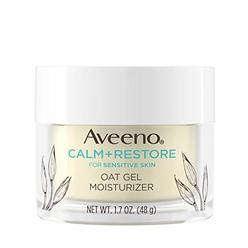 Aveeno Calm + Restore Oat Gel Facial Moisturizer for Sensitive Skin, Lightweight Gel Cream Face Moisturizer with Prebiotic Oat a
