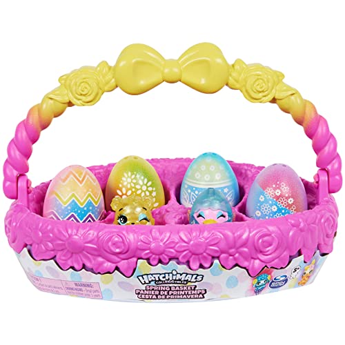 Hatchimals CollEGGtibles, Spring Toy Basket with 5 and 3 Pets, Easter Gift for Kids 5 and up