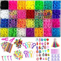 YITOHOP 12080+ Loom Bands Kit, Rubber Bands for Bracelet Making Kit DIY Art Craft Kit Girls &Boys Creativity Gift to Improve Ima