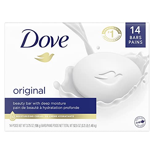 Dove Beauty Bar Gentle Skin Cleanser Moisturizing for Gentle Soft Skin Care Original Made With 1/4 Moisturizing Cream 3.75 oz, 1