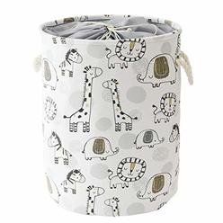 INough Baby Hamper Laundry Basket, Laundry Hamper with lid for Boys, Kids Storage Basket Animal Basket, Safari Nursery Decor Toy