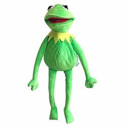 Lacroky Kermit Frog Puppet, The Muppets Show, Soft Hand Frog Puppet Stuffed Plush Toy with 50 Pcs Kermit Frog Stickers, Gift Ideas for B