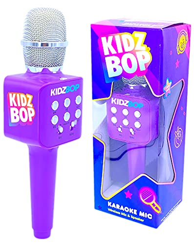Move2Play Kidz Bop Karaoke Microphone Gift, The Hit Music Brand for Kids, Toy for 4, 5, 6, 7, 8, 9, 10 Year Old Girls and Boys,