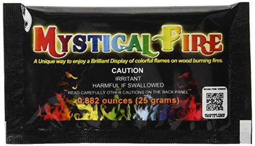 Mystical Fire Flame Colorant Vibrant Long-Lasting Pulsating Flame Color Changer for Indoor or Outdoor Use 0.882 oz Packets 50- C