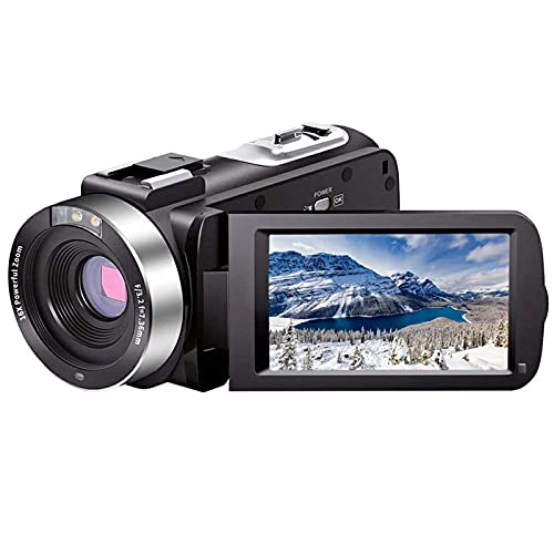 SEREE Video Camera Camcorder Full HD 1080P 30FPS 24.0 MP IR Night Vision Vlogging Camera Recorder 3.0 Inch IPS Screen 16X Zoom Camcord