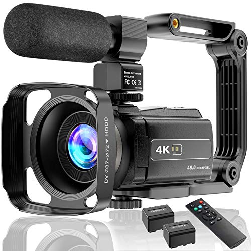 mirwhapng 4K Video camera camcorder UHD 48MP WiFi IR Night Vision Vlogging camera for YouTube Touch Screen 16X Digital Zoom camera Recorde