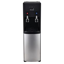 Primo Bottom Loading Water Dispenser, Black And Stainless Steel, Hot And Cold Temperature, Duel Water Spouts