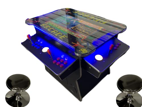 Top Us Video Arcades Full Size Commercial Grade Cocktail Arcade Machine 3515 Games Lift Up/Tilt Screen 26.5 Screen Tempered Glas