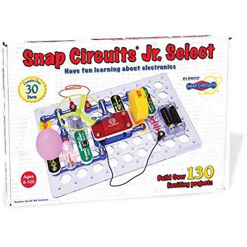 Snap Circuits Jr. Select SC-130 Electronics Exploration Kit | Over 130 Projects | Full Color Project Manual | 30+ Parts | STEM E