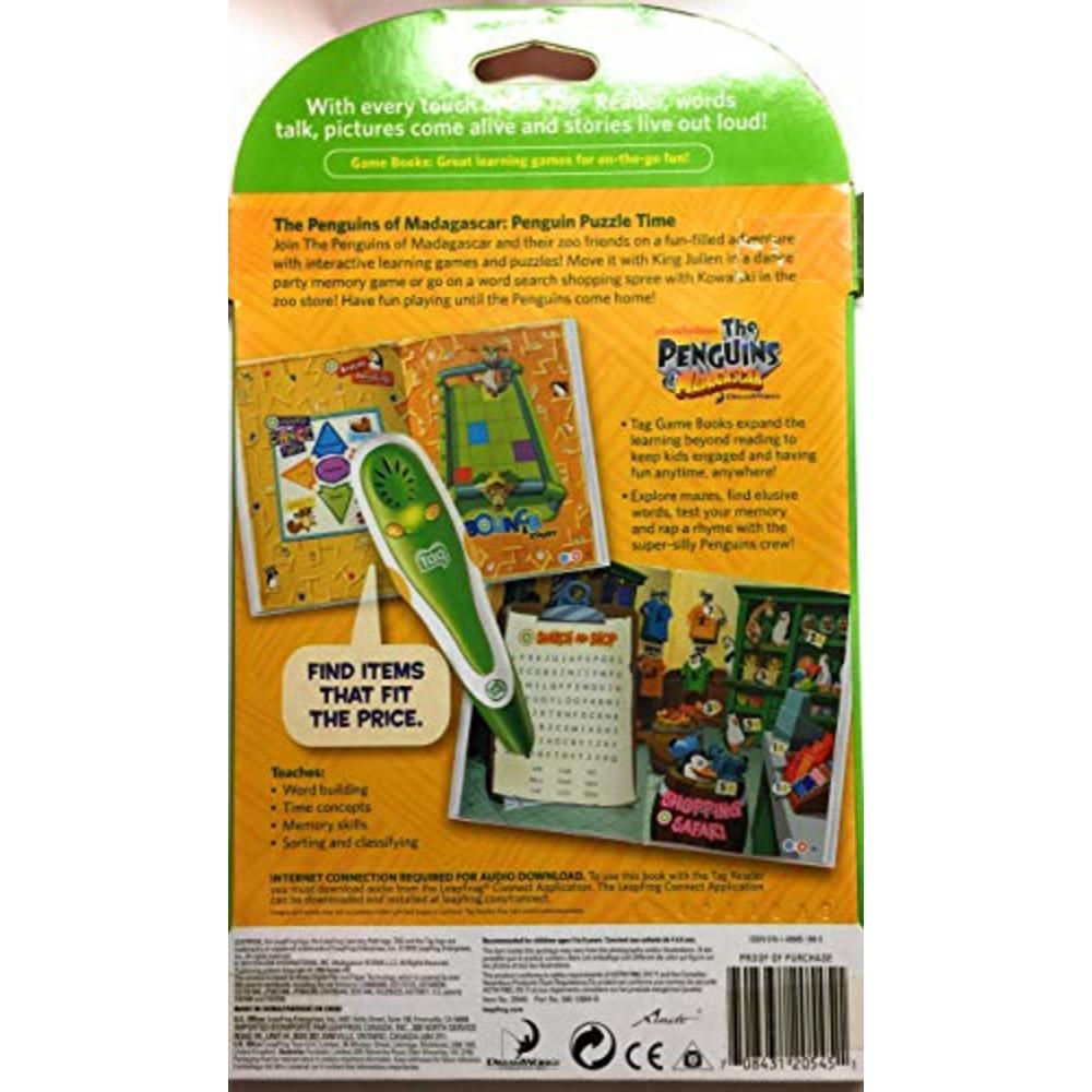 LeapFrog Tag Game Book: Penguins of Madagascar Puzzle Time