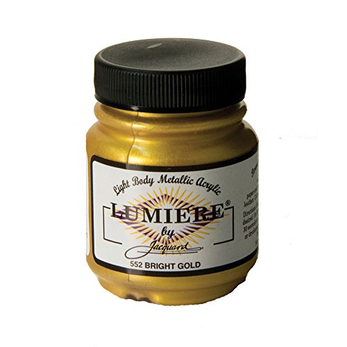 Jacquard Lumiere Metallic and Pearlescent Paint 2.25 Oz, 552 Bright Gold