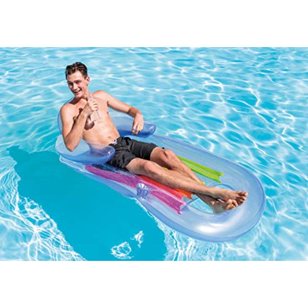 Intex King Kool 58802EP Inflatable Lounging Swimming Pool Float, Multi-Colored