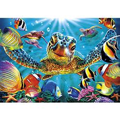 Buffalo Games & Puzzles Buffalo Games - Vivid Collection - Tiny Bubbles - 300 Large Piece Jigsaw Puzzle , Blue