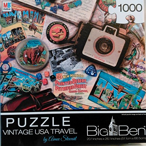 Cardinal Games Big Ben Jigsaw Puzzle 1000 pc - Vintage USA Travel