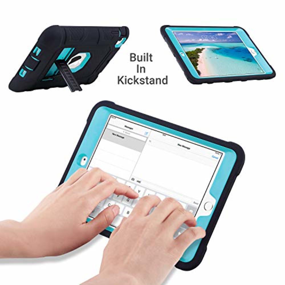 ULAK iPad Mini Case, iPad Mini 2 Case, iPad Mini 3 Case, iPad mini Retina Case, Three Layer Heavy Duty Shockproof Protective Cas