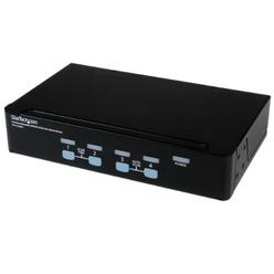 StarTech.com 4 Port Rack Mountable USB KVM Switch with Audio & USB Hub - KVM / audio / USB switch - 4 x KVM / audio / USB - 1 lo