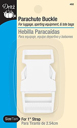 Dritz Parachute Buckle for 1-Inch Strap, White