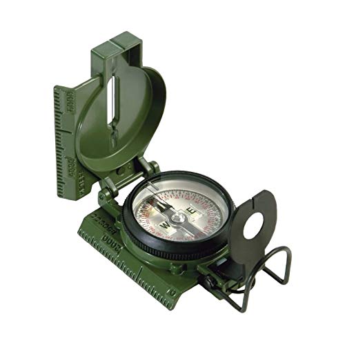 Cammenga Official US Military Tritium Lensatic Compass, Olive Drab Accurate Waterproof Hand Held Compasses with Pouch for Hiking