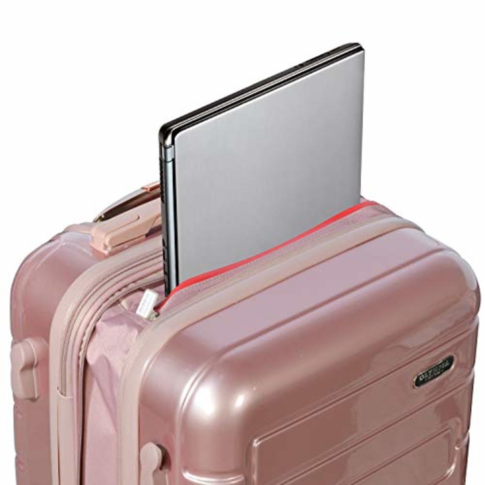 Olympia Nema 22" Exp. Carry-on Spinner, Rose Gold, One Size