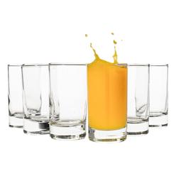 vikko mini juice glasses, 4.75 ounce small glass cups, thick and durable juice glass, heavy base juice cups, kids drinking gl