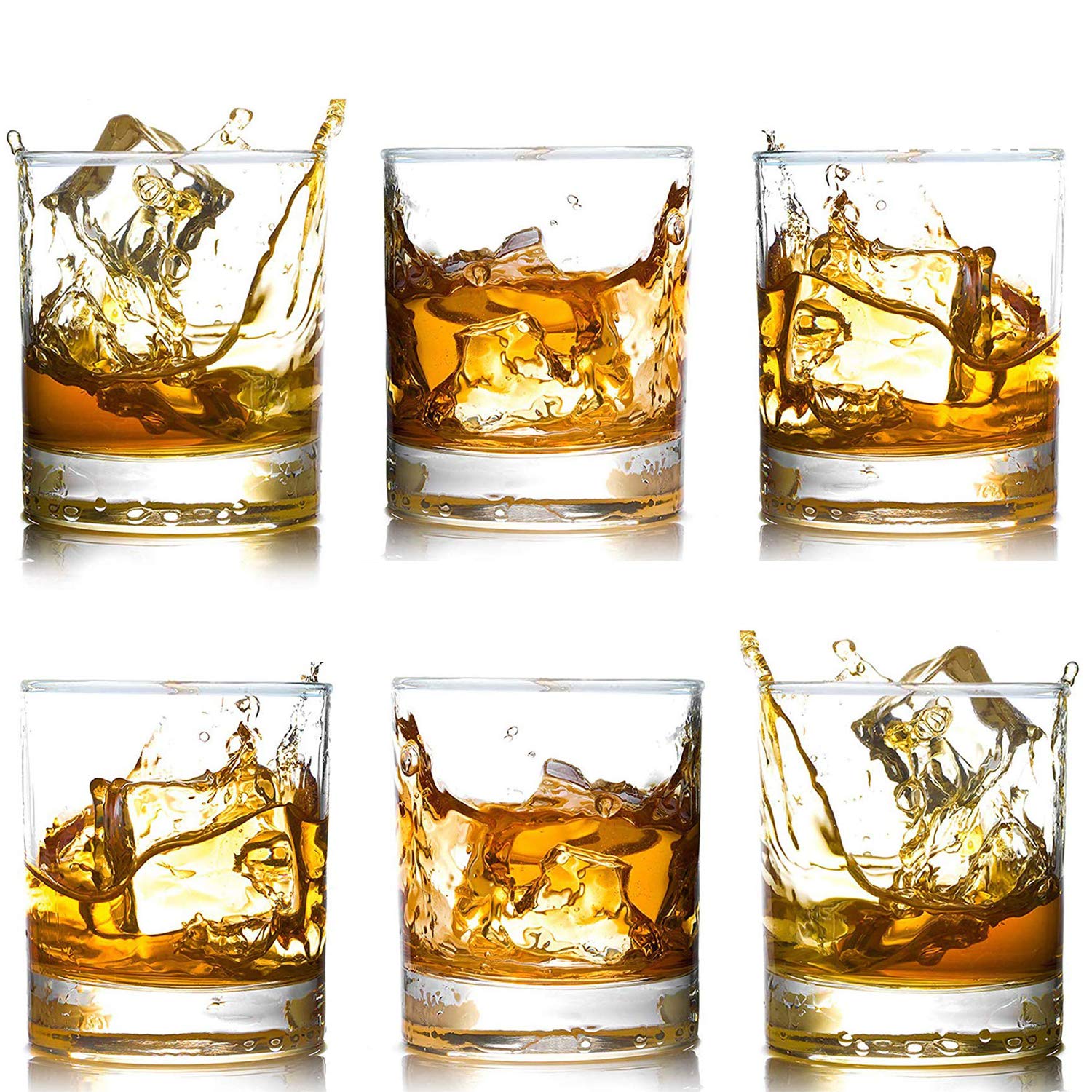 Farielyn-X Whiskey glasses-Premium 12 OZ Scotch glasses Set of 6 Old Fashioned Whiskey glassesgreat gift for Scotch LoversStyle glassware f