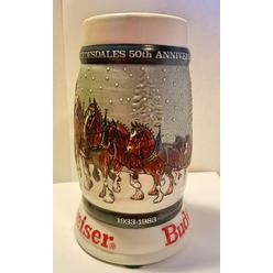 Budweiser Holiday Steins collectible Holiday Stein Series (Year 1982)