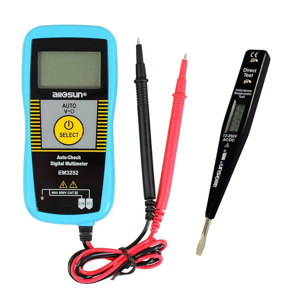 allsun EM3252 Auto Ranging Digital Multimeter Noncontact Ac Voltage