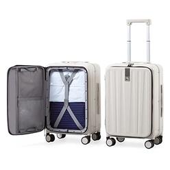 Hanke carry On Luggage, Suitcase with Wheels & Front Opening, 20in Spinner Luggage Built in TSA Aluminum Frame Pc Hardside Rolli