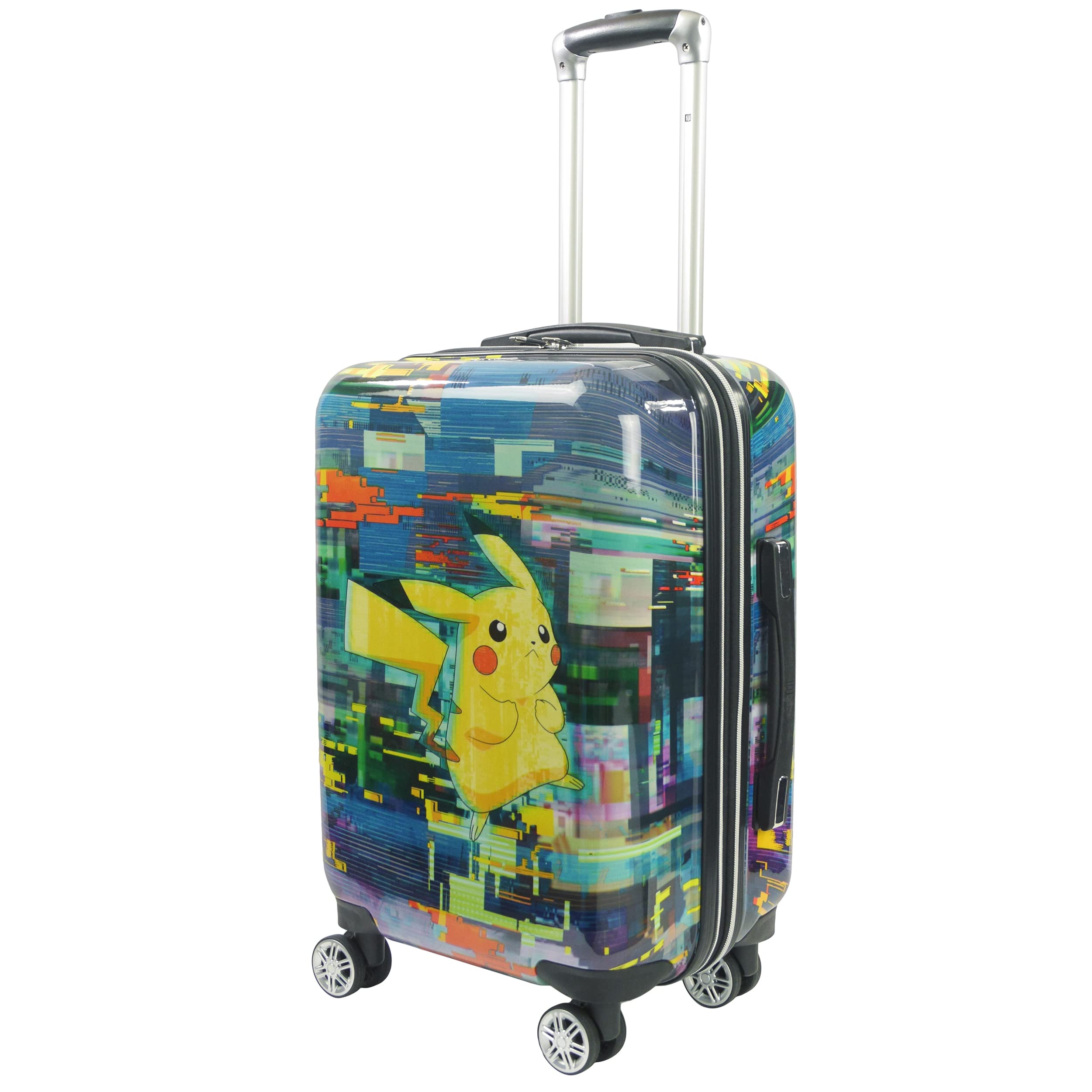 Ful Pokemon Pikachu 21 Inch Rolling Luggage, Hardshell carry On Suitcase with Wheels, Multicolor (FBML0001-998)