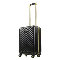 Concept One christian Siriano New York 22 Inch Rolling Luggage, Addie Hardshell carry On Suitcase with Spinner Wheels, Black